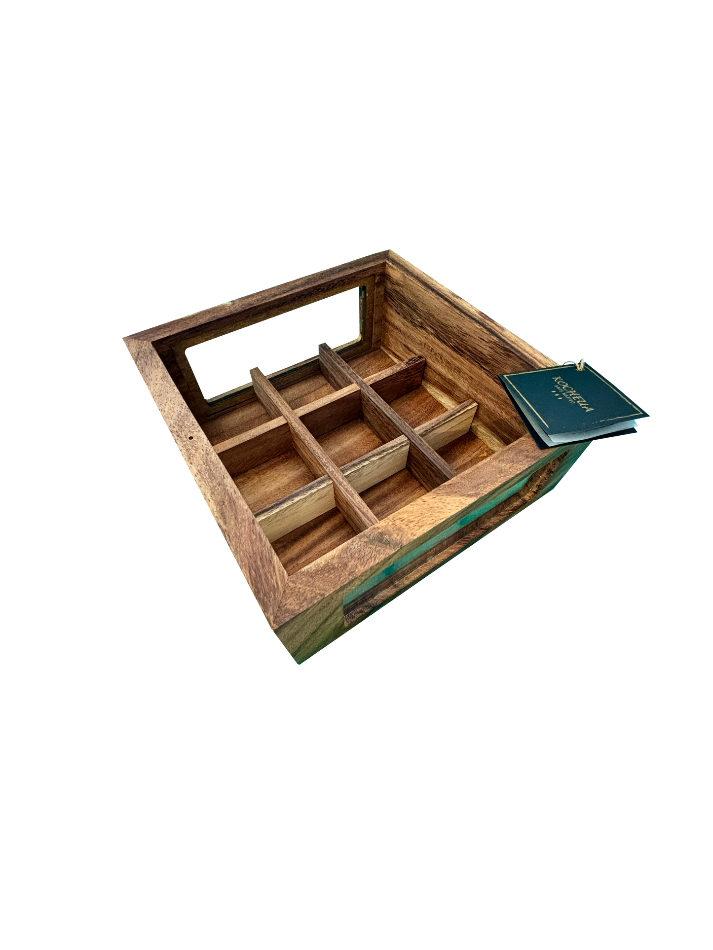 Small Glass Black/White Tea Box - Wixarika Collection