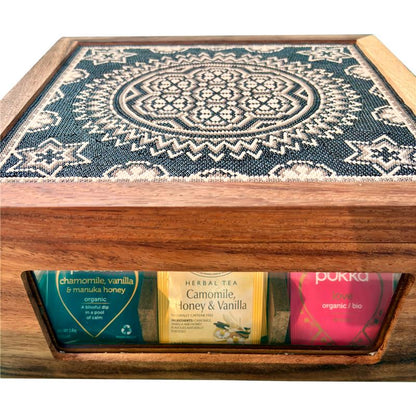 Small Glass Black/White Tea Box - Wixarika Collection