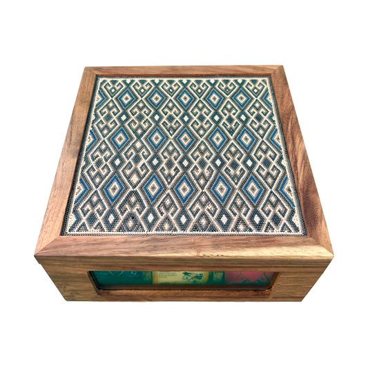 Small Gray Glass Tea Box - Wixarika Collection
